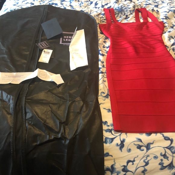 Herve Leger Dresses & Skirts - Herve Leger Red Dress XS Prom Sexy Retail $995+